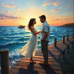 A captivating painting titled 'Farewell,' showcasing the raw intensity of longing and the bittersweet essence of forced desire