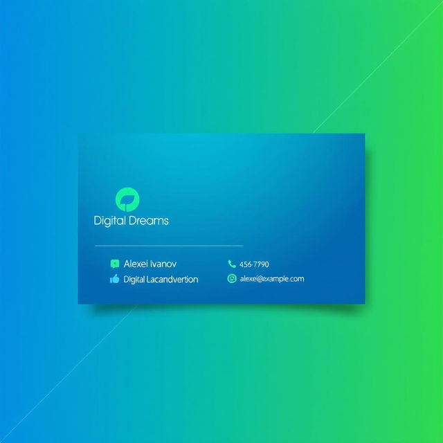 A stylish and modern business card design featuring a minimalist layout, vibrant colors, and elegant typography