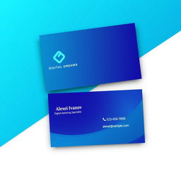 A stylish and modern business card design featuring a minimalist layout, vibrant colors, and elegant typography