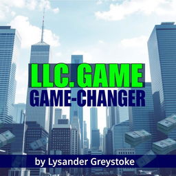 A realistic cityscape featuring tall skyscrapers to symbolize business success and growth, filling the entire square