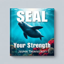 A flat book cover design featuring a bold, eye-catching title 'SEAL-Your-Strength' in large, dynamic font positioned at the center