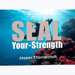 A flat book cover design featuring a bold, eye-catching title 'SEAL-Your-Strength' in large, dynamic font positioned at the center