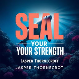 A flat book cover design featuring a bold, eye-catching title 'SEAL-Your-Strength' in large, dynamic font positioned at the center