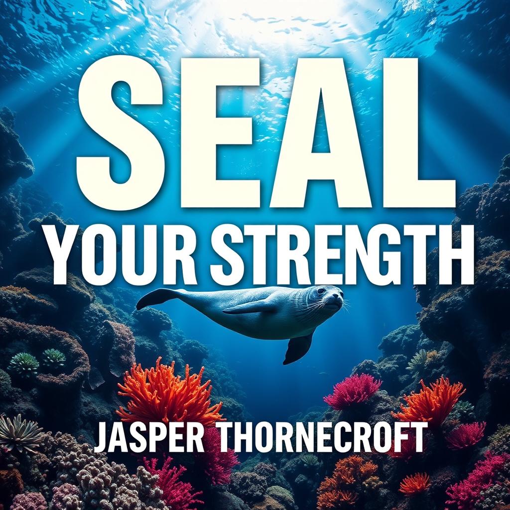 A square book cover design featuring a bold, eye-catching title 'SEAL-Your-Strength' in large, dynamic font positioned at the center