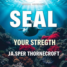 A square book cover design featuring a bold, eye-catching title 'SEAL-Your-Strength' in large, dynamic font positioned at the center