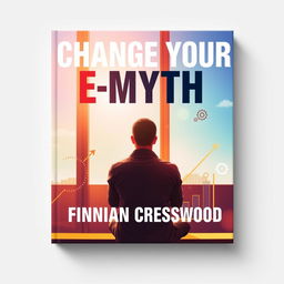 A flat book cover design featuring a large, bold title 'Change Your E-Myth' placed centrally at the top in an eye-catching font