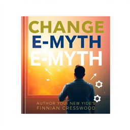 A flat book cover design featuring a large, bold title 'Change Your E-Myth' placed centrally at the top in an eye-catching font