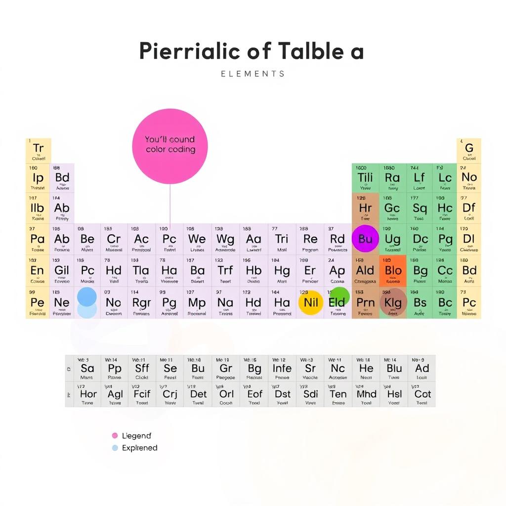 A beautifully illustrated and detailed representation of the Periodic Table of Elements