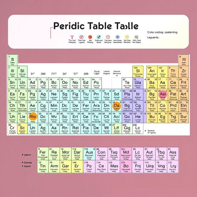 A beautifully illustrated and detailed representation of the Periodic Table of Elements