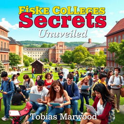 A realistic background image of a vibrant college campus featuring diverse students engaged in study groups and using laptops, showcasing a lively and collaborative academic atmosphere