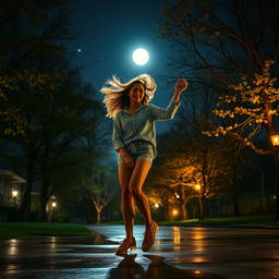 A vibrant nighttime scene capturing the essence of life and music