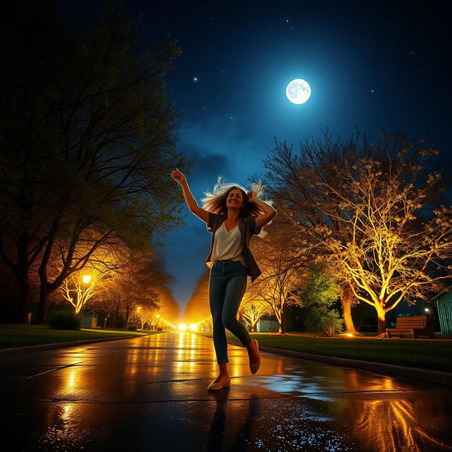 A vibrant nighttime scene capturing the essence of life and music