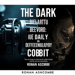 A dramatic split image for a book cover titled 'The Dark Truth Behind Our Daily Dependencies on Cobalt' by Ronan Ashcombe