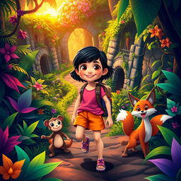 A vibrant and adventurous scene inspired by the spirit of exploration