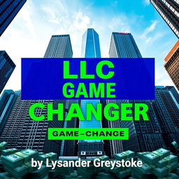 A realistic cityscape featuring tall skyscrapers that symbolize business success and growth in the background