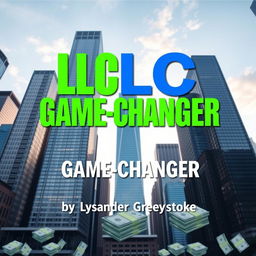 A realistic cityscape featuring tall skyscrapers that symbolize business success and growth in the background