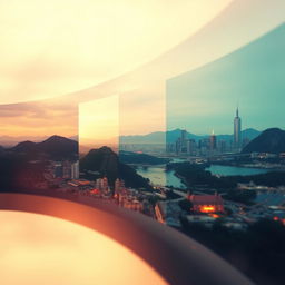 A dynamic video representation of a series of high-resolution photographs transitioning smoothly into one another