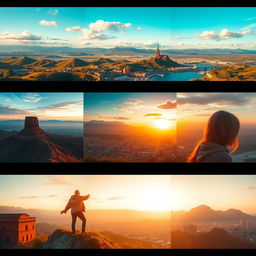 A dynamic video representation of a series of high-resolution photographs transitioning smoothly into one another