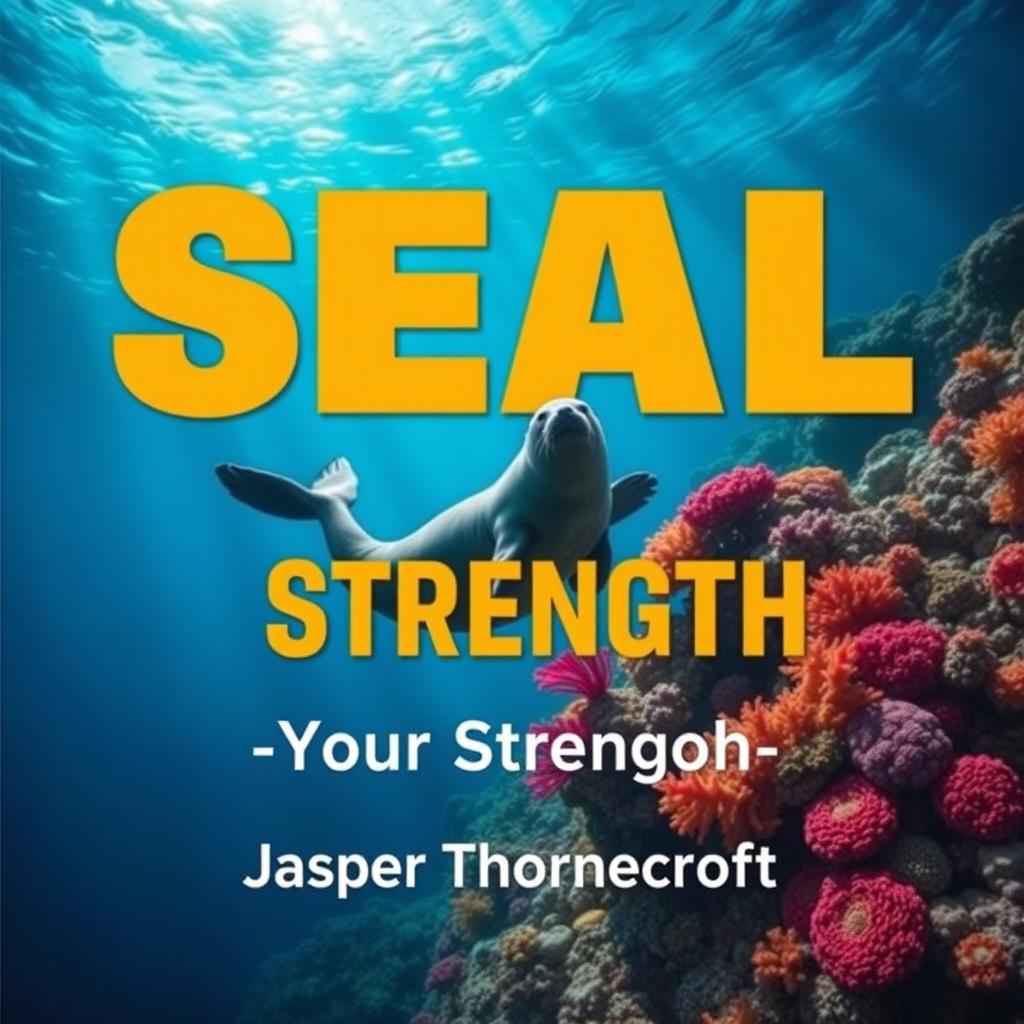 A flat book cover design featuring a bold, eye-catching title "SEAL-Your-Strength" in large, dynamic font prominently placed at the center