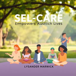 A book cover design featuring the bold, eye-catching title in large font: 'SELF-CARE Secrets to Empower Autistic Lives' by Lysander Marwick
