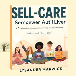 A book cover design with a bold, eye-catching title in large font: 'SELF-CARE Secrets to Empower Autistic Lives' and the author's name, 'Lysander Marwick'