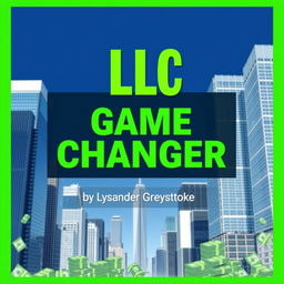 A realistic cityscape featuring towering skyscrapers that symbolize business success and growth