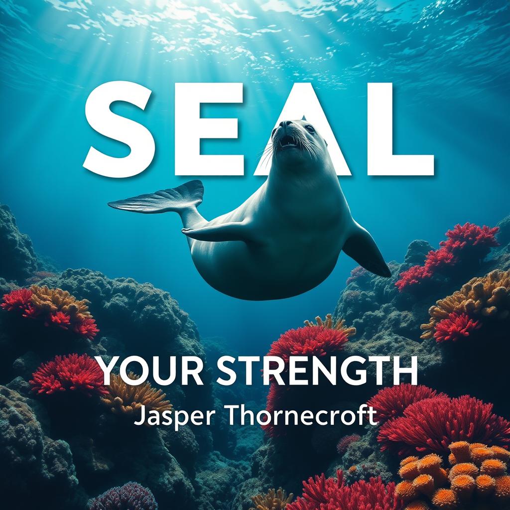 A flat book cover design titled "SEAL-Your-Strength" in large, dynamic font positioned at the center