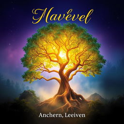 A visually striking book cover for a novel, featuring a mystical forest shrouded in ethereal fog