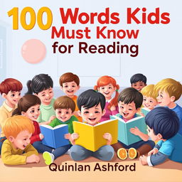 A realistic, colorful classroom setting filled with engaged children reading together, illustrating a sense of collaboration and joy