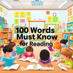A vibrant and realistic classroom setting filled with children engaging in reading together