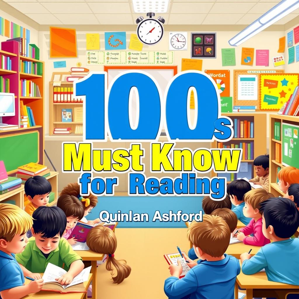 A vibrant and realistic classroom setting filled with children engaging in reading together