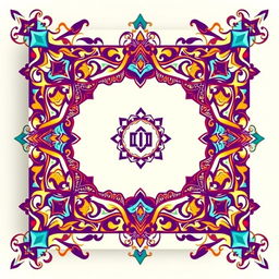 A stunning flat cover design that completely fills the entire square space with intricate, detailed patterns and bold colors