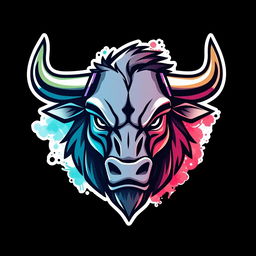 A striking logo design featuring a bull head, embodying the fierce spirit of esports
