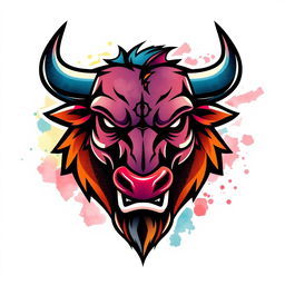 A striking logo design featuring a bull head, embodying the fierce spirit of esports