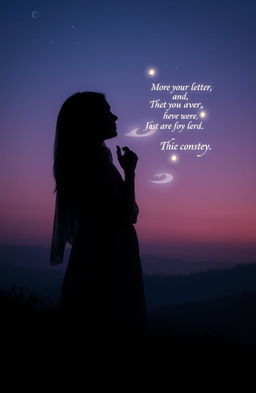 A mystical scene of a shadowy figure, ethereal and translucent, engaged in a poetic conversation with gentle wisps of light dancing around it