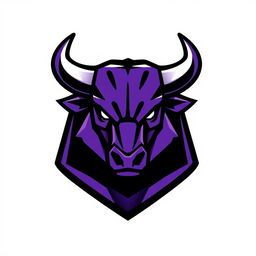 A modern and sleek esport logo featuring a stylized bull head