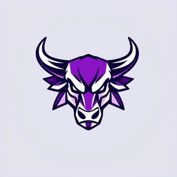 A modern esports logo featuring a stylized bull head, showcasing a fierce and dynamic appearance