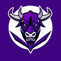 A modern esports logo featuring a stylized bull head, showcasing a fierce and dynamic appearance