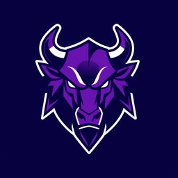 A modern esports logo featuring a stylized bull head, showcasing a fierce and dynamic appearance