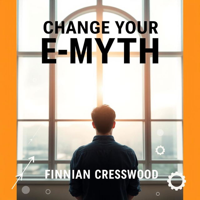 A flat book cover design titled 'Change Your E-Myth' in bold, large font at the top center