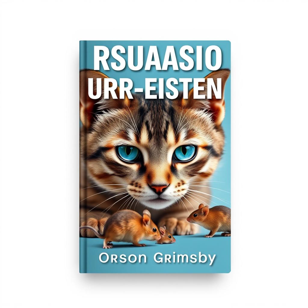 A flat book cover design titled 'Persuasion Purr-sistence' in large, bold letters, with the author name 'Orson Grimsby' displayed in a smaller font directly underneath the title