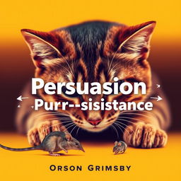 A flat cover design featuring a large, bold title "Persuasion Purr-sistence" at the top, with the author name "Orson Grimsby" in a smaller font positioned neatly underneath the title