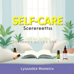 A flat book cover design titled 'SELF-CARE Secrets to Empower Autistic Lives' by author Lysander Marwick