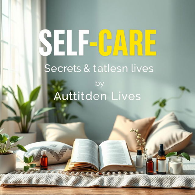 A flat book cover design titled "SELF-CARE Secrets to Empower Autistic Lives" by Lysander Marwick