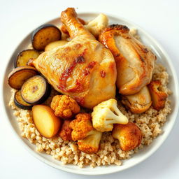 A delicious plate featuring a side view of a culinary arrangement