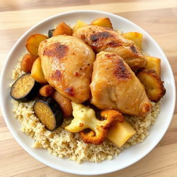 A delicious plate featuring a side view of a culinary arrangement