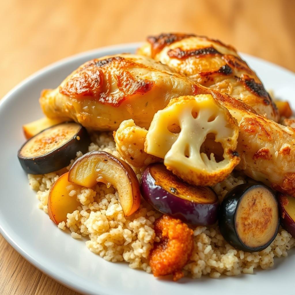 A delicious plate featuring a side view of a culinary arrangement