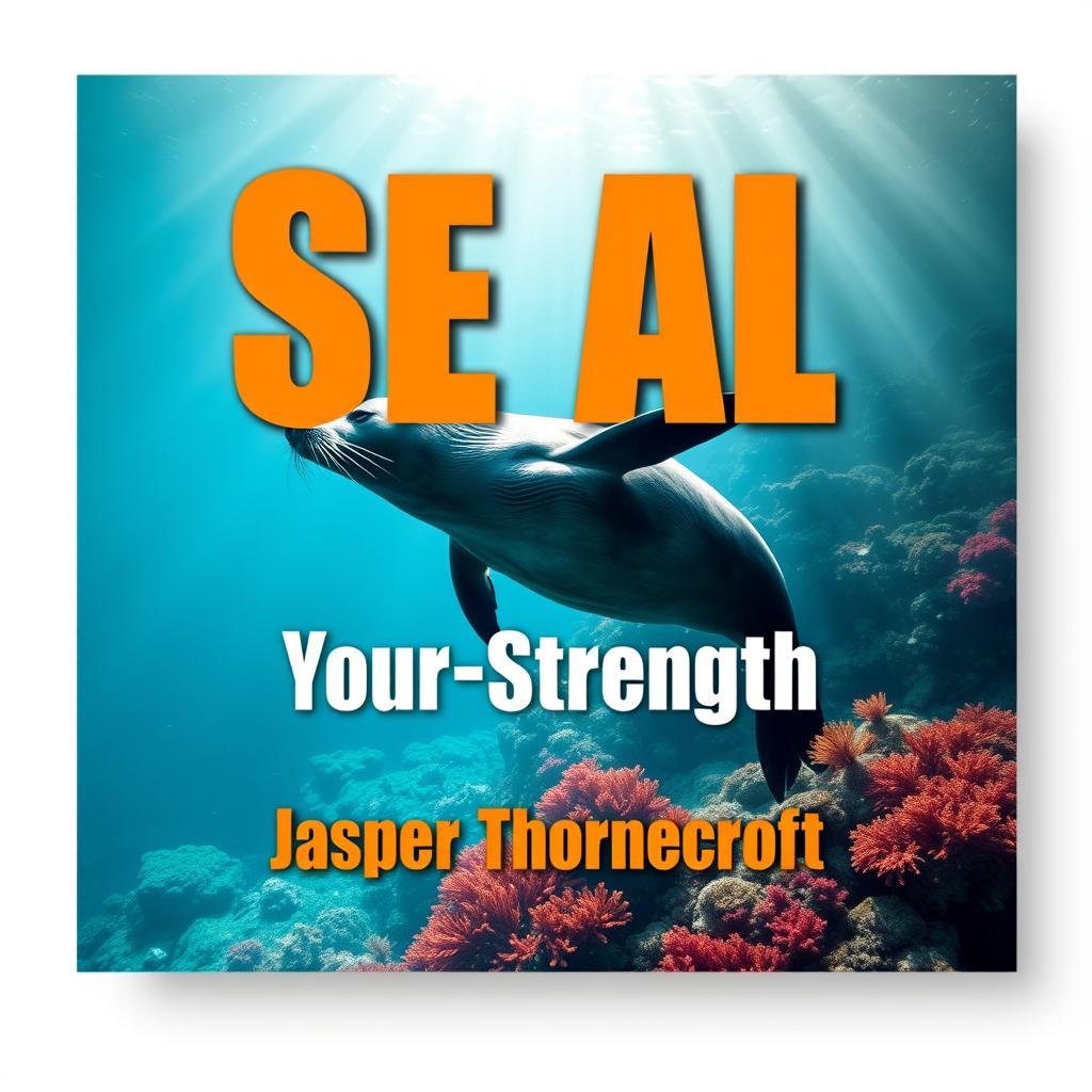 A flat book cover design featuring a bold, eye-catching title "SEAL-Your-Strength" in large, dynamic font at the center