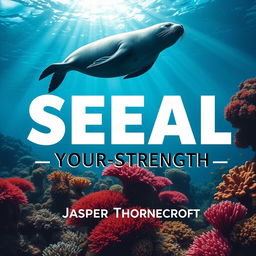 A flat book cover design featuring a bold, eye-catching title "SEAL-Your-Strength" in large, dynamic font at the center