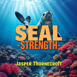 A flat book cover design featuring a bold, eye-catching title "SEAL-Your-Strength" in large, dynamic font at the center